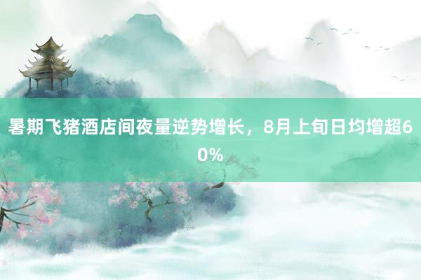 暑期飞猪酒店间夜量逆势增长，8月上旬日均增超60%