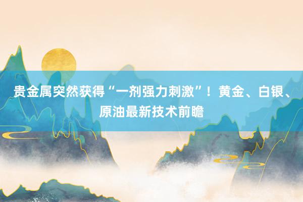 贵金属突然获得“一剂强力刺激”！黄金、白银、原油最新技术前瞻