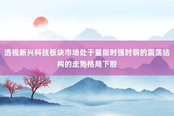 透视新兴科技板块市场处于量能时强时弱的震荡结构的走势格局下股