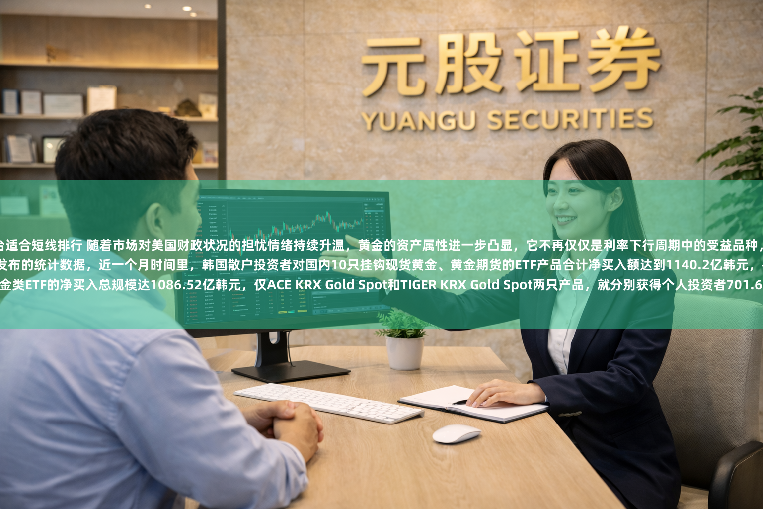 配资平台适合短线排行 随着市场对美国财政状况的担忧情绪持续升温，黄金的资产属性进一步凸显，它不再仅仅是利率下行周期中的受益品种，更被视作对冲美元贬值以及财政风险的重要工具。 根据ETF CHECK于30日发布的统计数据，近一个月时间里，韩国散户投资者对国内10只挂钩现货黄金、黄金期货的ETF产品合计净买入额达到1140.2亿韩元，折合大约7900万美元。 其中5只现货黄金类ETF的净买入总规模达1