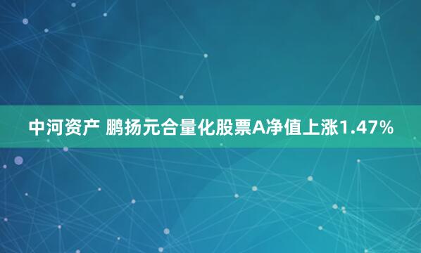 中河资产 鹏扬元合量化股票A净值上涨1.47%