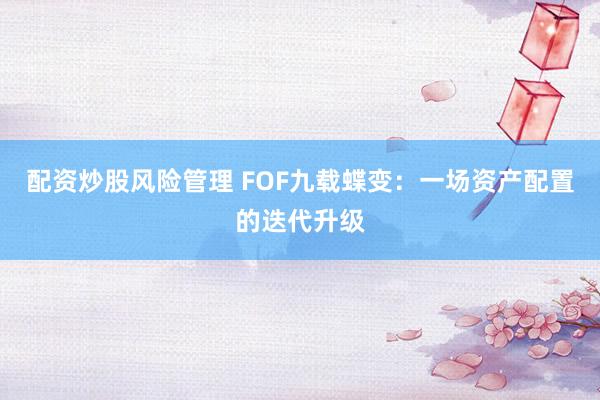 配资炒股风险管理 FOF九载蝶变：一场资产配置的迭代升级