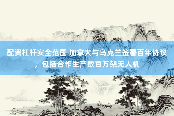 配资杠杆安全范围 加拿大与乌克兰签署百年协议，包括合作生产数百万架无人机