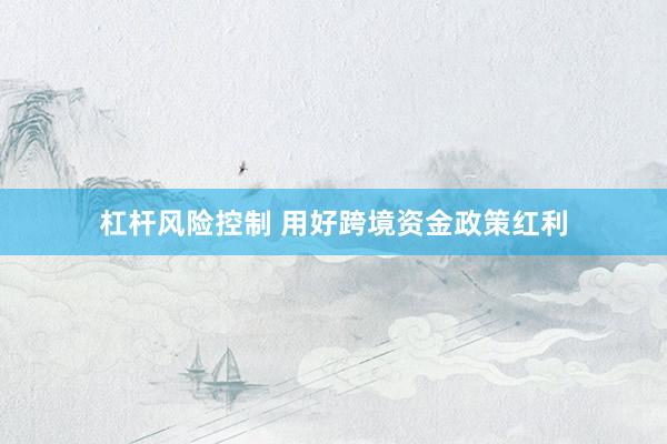 杠杆风险控制 用好跨境资金政策红利